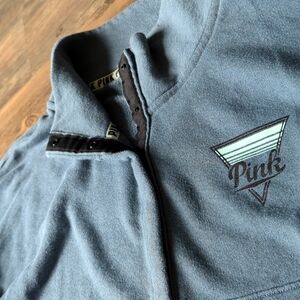 Snap neck Pink pullover with pockets